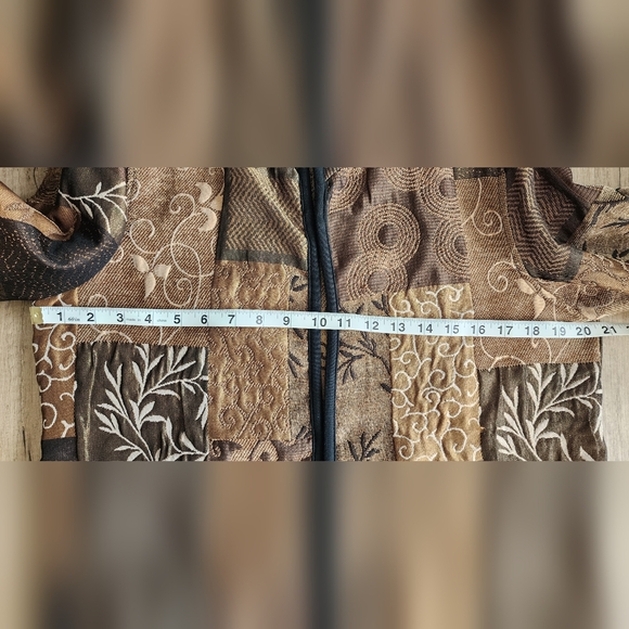 Kaktus Women's Quilted Patchwork Open Jacket‎ Women's Large - Picture 3 of 5